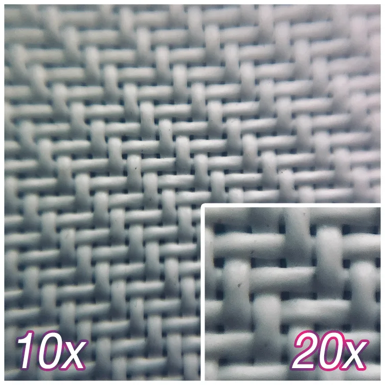 Close-up of the Acoustic NanoMesh woven surface